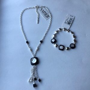 Napier matching pendant necklace and bracelet